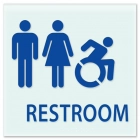 Restroom Sign w/Unisex & Dynamic ISA Symbols