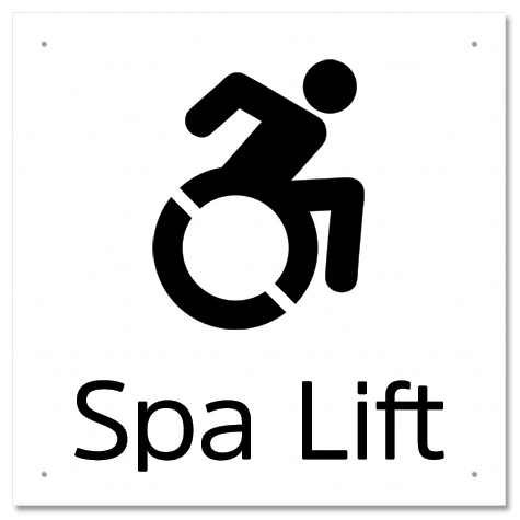 Spa Lift Sign w/Dynamic ISA Symbol - Large