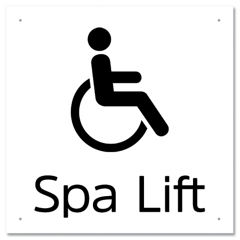 Spa Lift Sign w/ISA Symbol