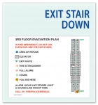 Standard Stairway Evacuation Plans - CA Compliant