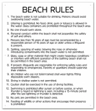 State Pool Sign - Beach Rules - Illinois Compliant