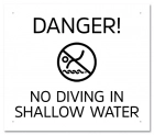 State Pool Sign - No Diving - Maryland Compliant