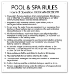 State Pool Sign - Pool & Spa Rules - New Jersey Compliant