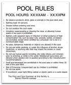 State Pool Sign - Pool Rules - DC Compliant