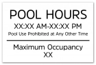 State Pool Sign - Pool Rules - New York Compliant