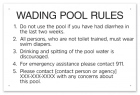 State Pool Sign - Pool Rules - Oregon Compliant