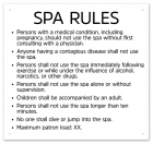 State Pool Sign - Spa Rules - Iowa Compliant