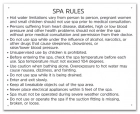 State Pool Sign - Spa Rules - Maine Compliant
