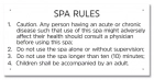 State Pool Sign - Spa Rules - Missouri Compliant