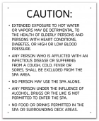 State Pool Sign - Spa Rules - Nevada Compliant