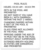 State Pool Signs - Pool Rules - Texas Compliant