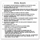 Washington Pool Rules Sign