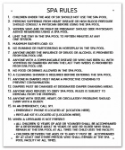 Washington Spa Rules Sign