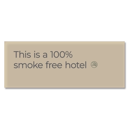 100% Smoke-Free Hotel Sign