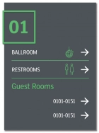 2-Line Floor ID Directional w/Guest Rooms