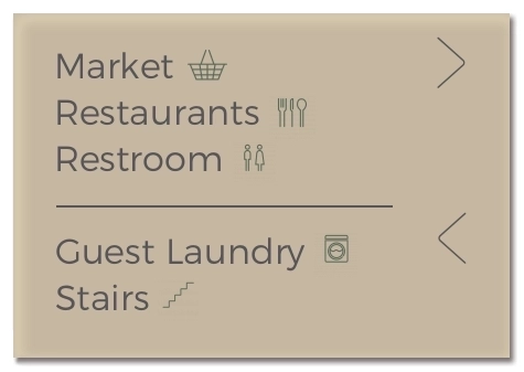 5-Line Directional Sign w/Symbols