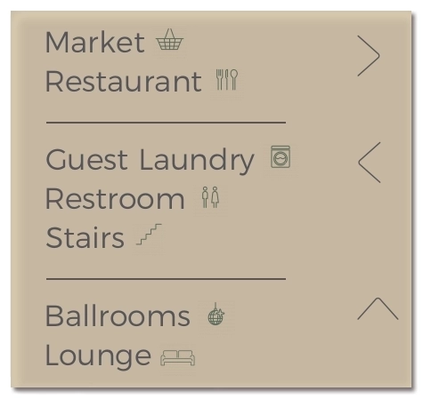 7-Line Directional Sign w/Symbols