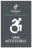 Accessible Van Parking Sign w/Dynamic ISA Symbol