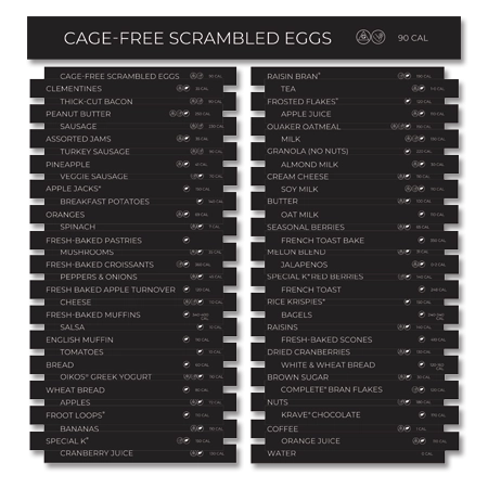 Additional Menu Insert Kit for Hanging Menu Boards