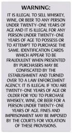 Alcohol Fine Warning - Colorado Compliant