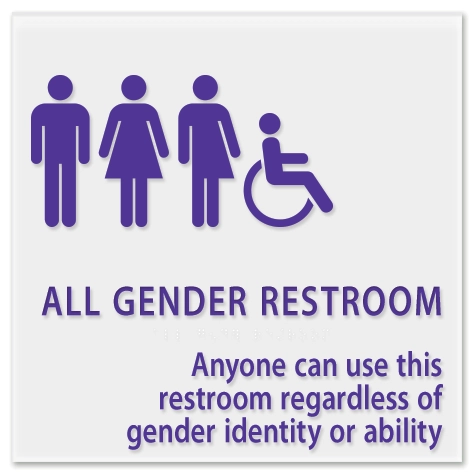 All Gender Restroom w/Symbols