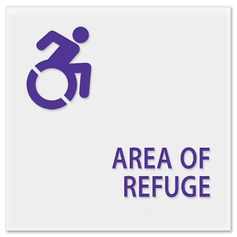 Area of Refuge Sign - Dynamic ISA Symbol
