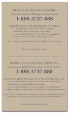 Baltimore Human Trafficking English Spanish Notice Sign