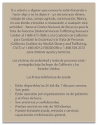 California Code - Human Trafficking Notice - Spanish Version 