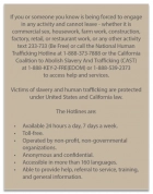 California English Human Trafficking Notice