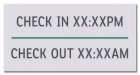 Check-In/Check-Out Sign