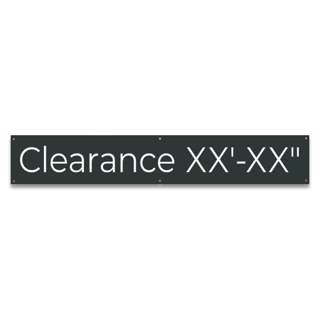Clearance Sign w/Height Indicator