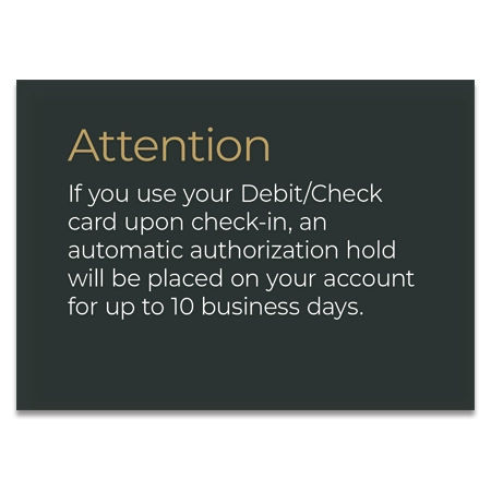 Debit/Check Policy Sign