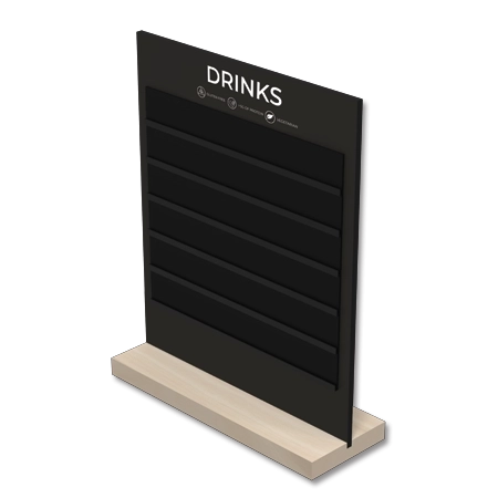 Drinks Countertop MenuNatural Wood Easel