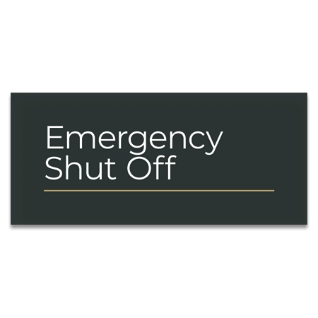 Emergency Shut Off Sign