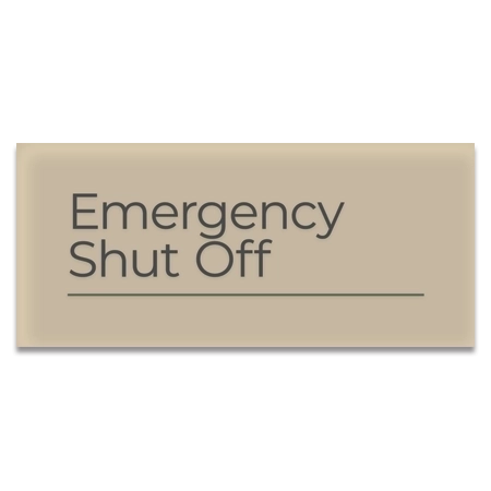 Emergency Shut Off Sign