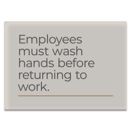Employees Must Wash Hands Sign