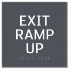 "Exit Ramp Up" Egress Sign - CA Compliant