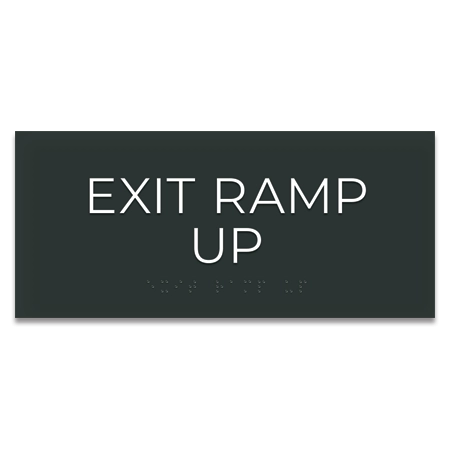 "Exit Ramp Up" Egress Sign - CA Compliant