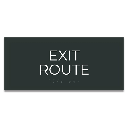 "Exit Route" Egress Sign - CA Compliant