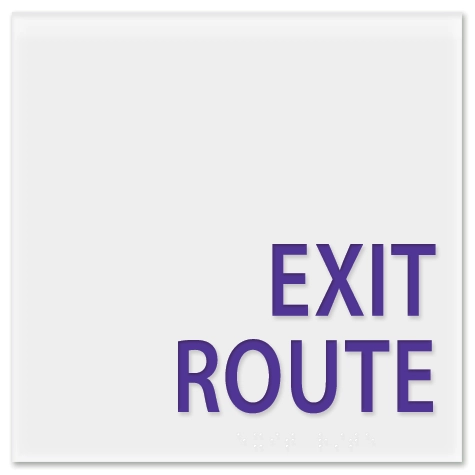 "Exit Route" Egress Sign