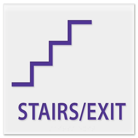 Exit/Stairs Sign w/Symbol