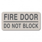 Fire Door - Do Not Block Label - 4 Pack