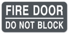 Fire Door - Do Not Block Label - 4 Pack