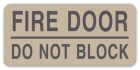 Fire Door - Do Not Block Label - 4 Pack