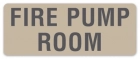 Fire Pump Room Label