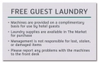 Free Guest Laundry Rules Sign