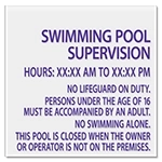 Front Desk Pool Supervision Sign - NJ Compliant