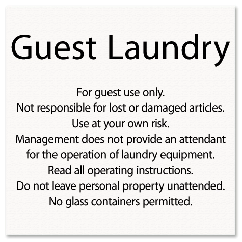 Guest Laundry Policy