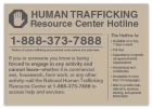 Human Trafficking Notice - Acrylic MaterialNew York Code