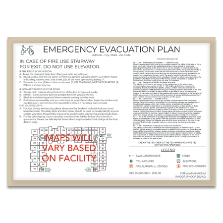 In-Room Emergency Evacuation Plan